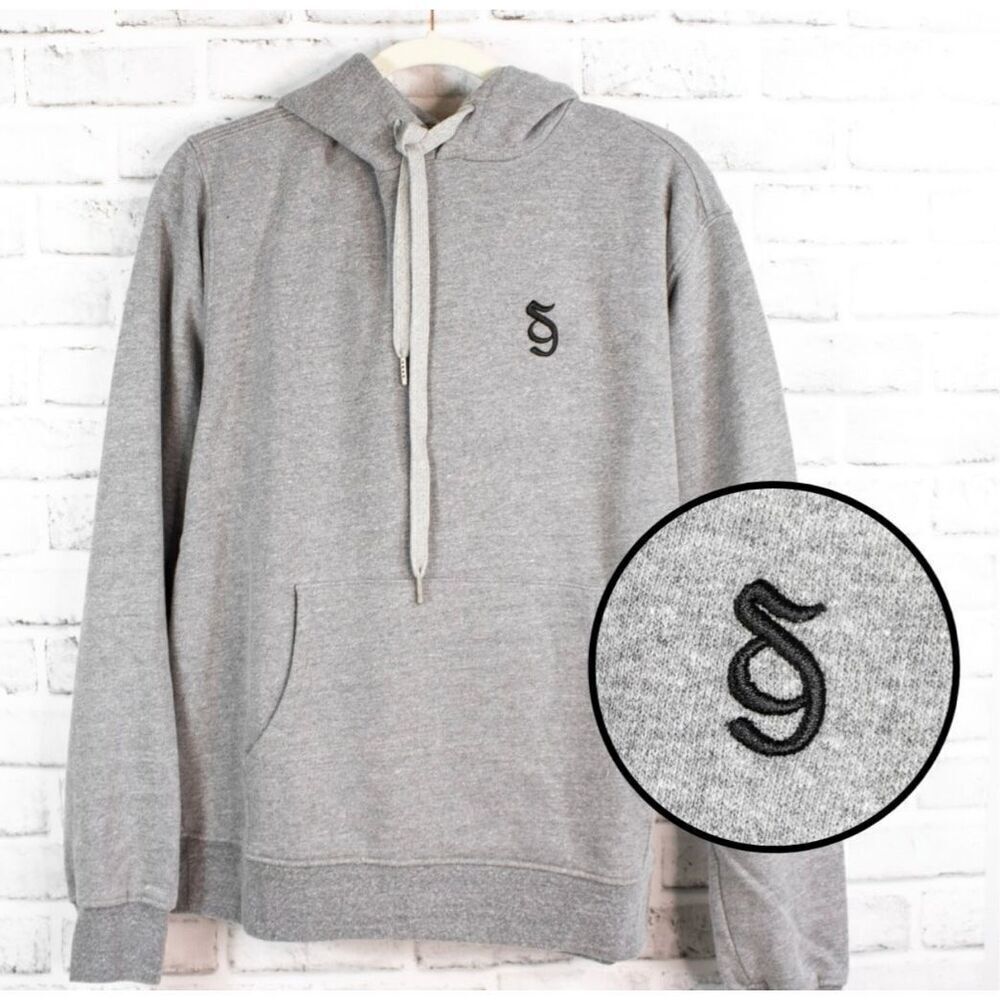 🌊 Spiritual Gangster Hoodie Gray And Black Monogram Size Small